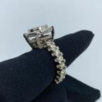 14K Gold Jumbo Circle Halo Diamond Engagement Ring - additional product view 3