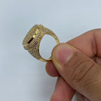 14K Gold Circle Diamond Ring - additional product view 7