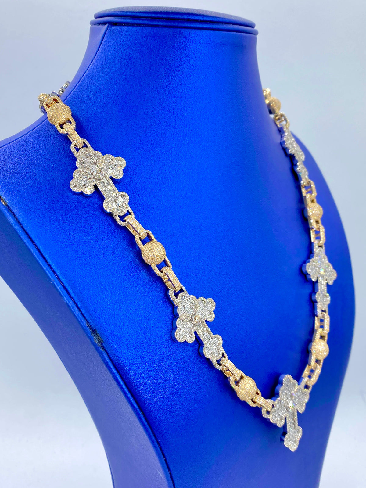Jumbo Baguette Cross Diamond Chain - additional product view 3