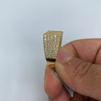 14K Gold Rectangle Ice Diamond Ring - additional product view 3