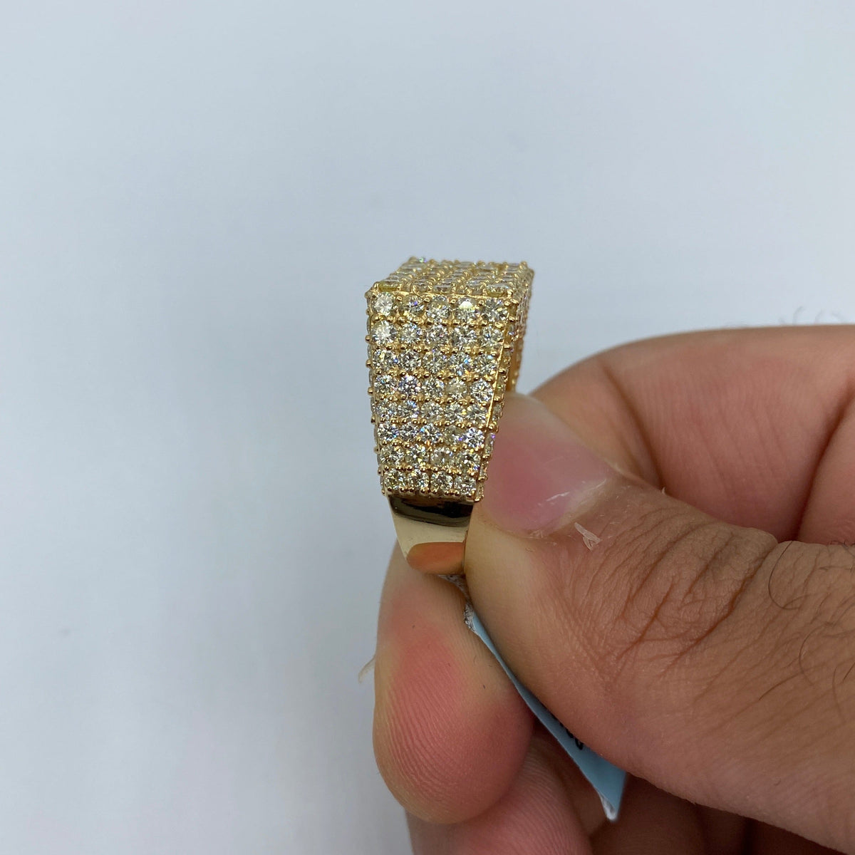 14K Gold Rectangle Ice Diamond Ring - additional product view 3