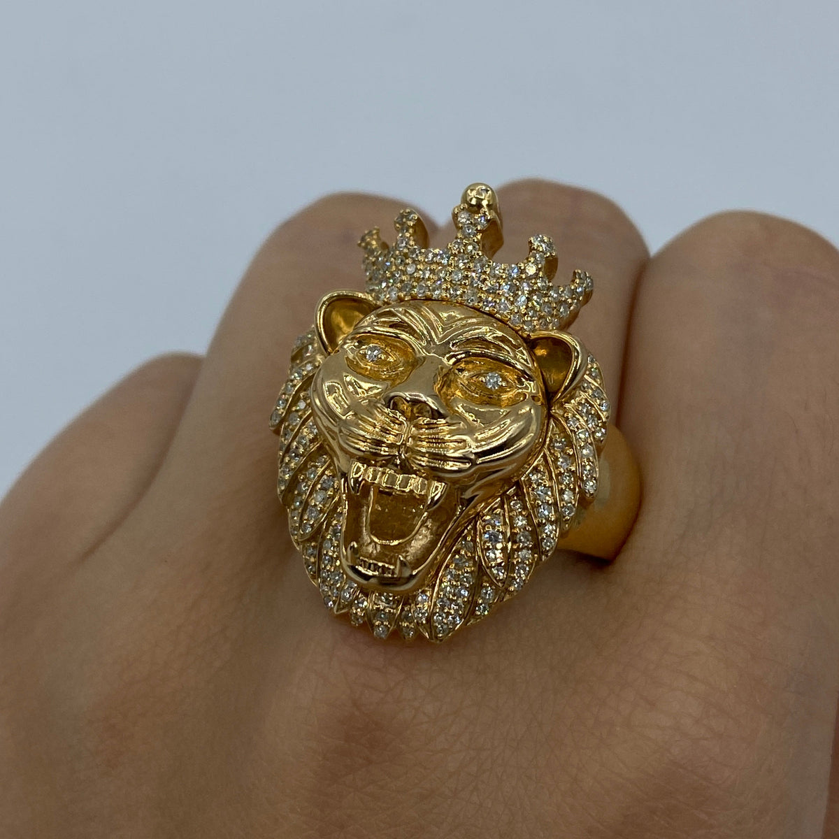 14K Gold King of the Jungle Diamond Ring - additional product view 3