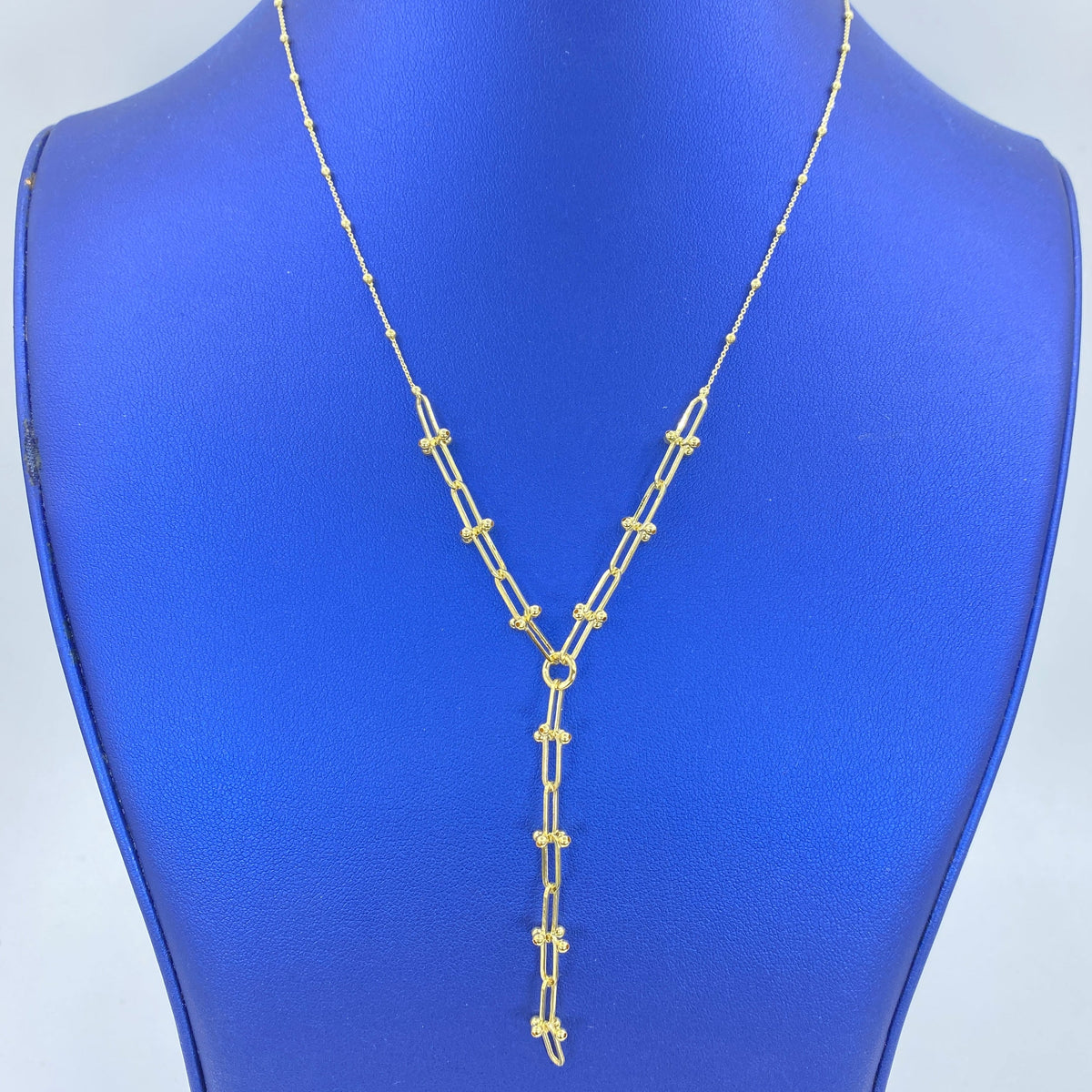 14K Gold Manhattan Lariat Necklace 18 in - additional product view 2