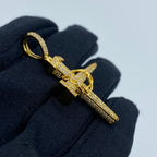 10K Gold Nail Cross Diamond Pendant - additional product view 3