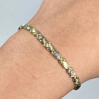 10K Gold XO Link Bracelet 7 in - additional product view 3