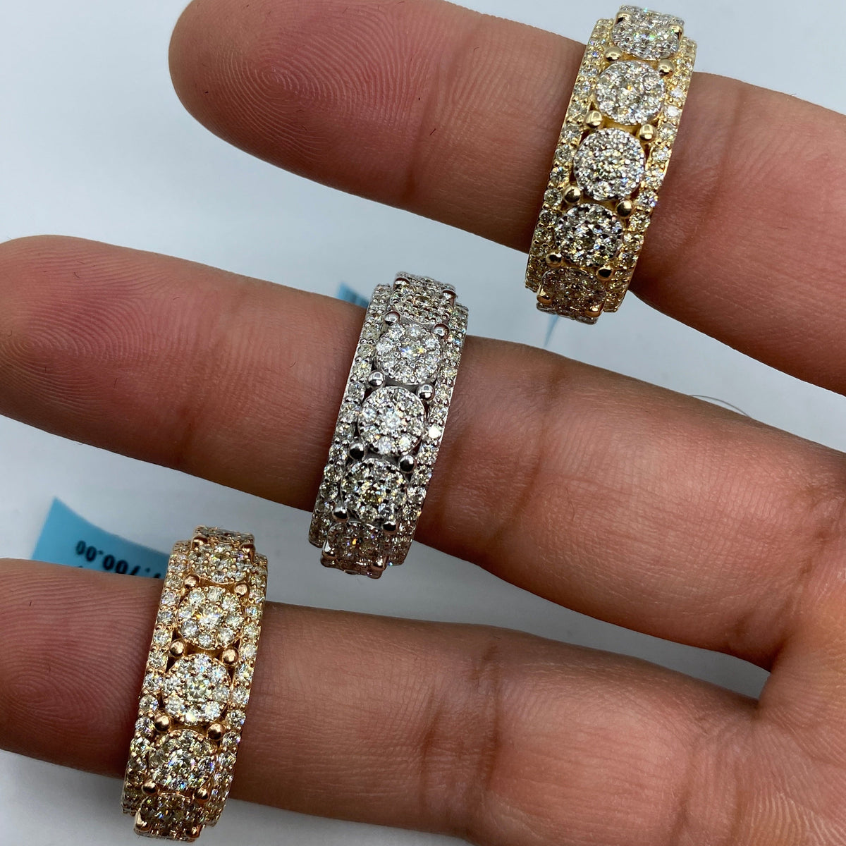14K Gold Eternity Flower Diamond Ring 7.3 Ct - additional product view 6