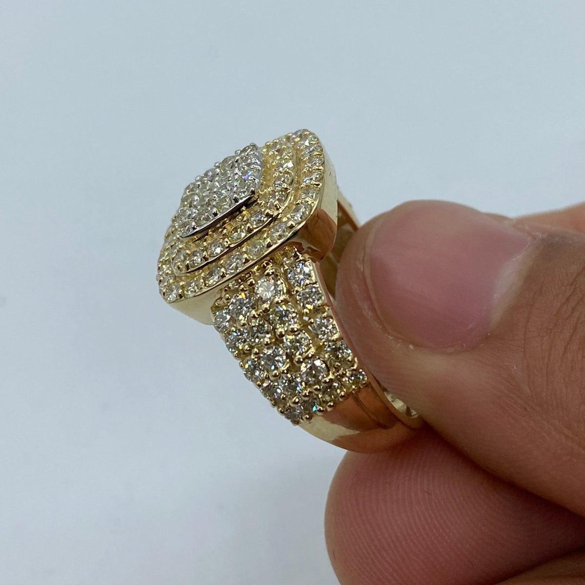 10K Gold Square Elegant Diamond Ring - additional product view 7