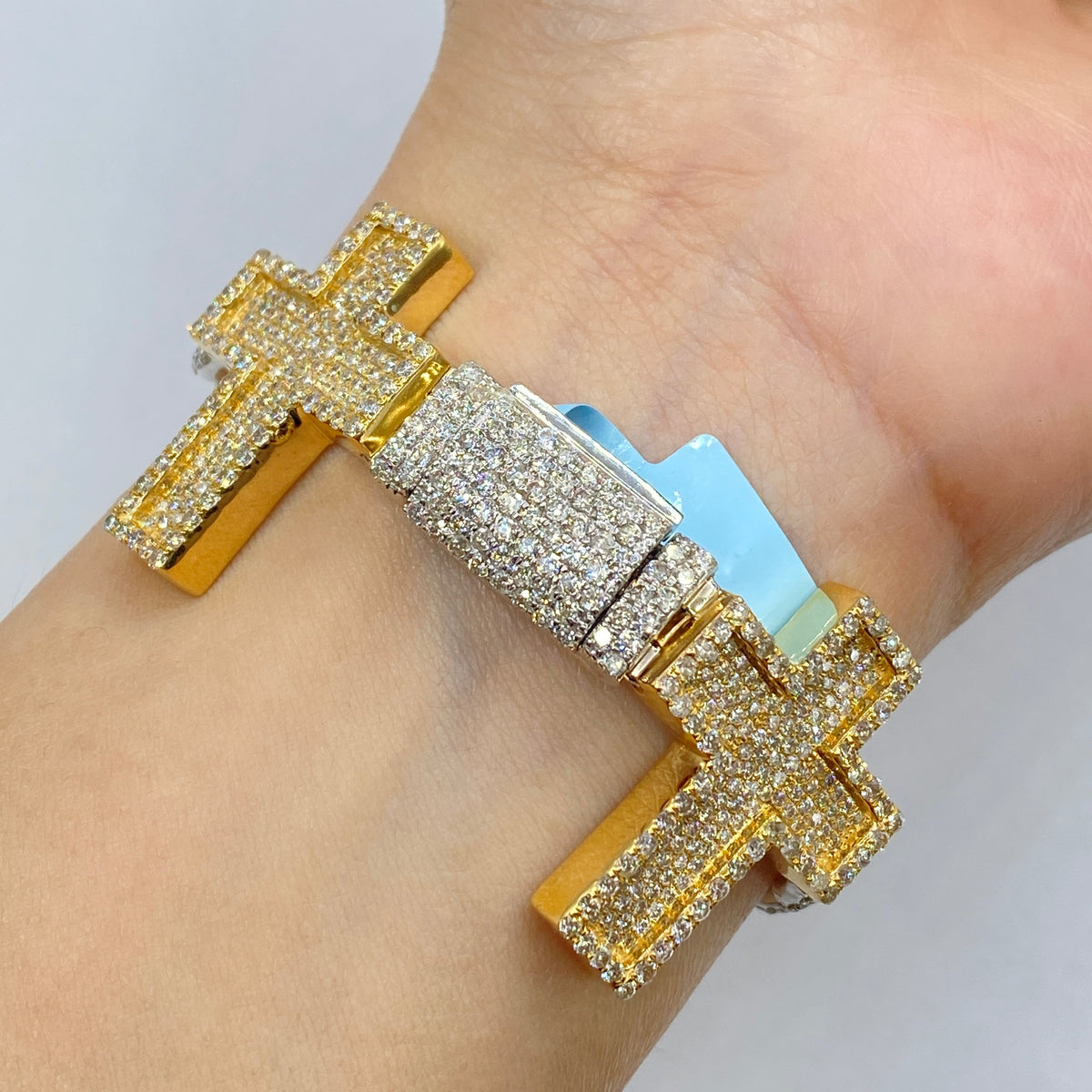 14K Gold Infinity Cross Diamond Bracelet - additional product view 4