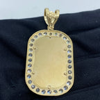 10K Gold Rounded Rectangle Picture Photo CZ Pendant - additional product view 4