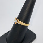10K Gold Heart Halo Diamond Ring - additional product view 7