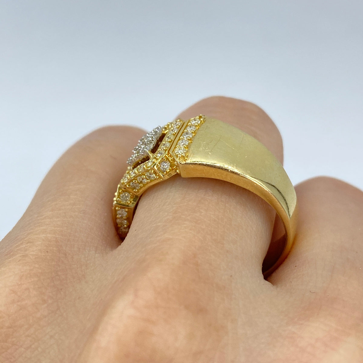 14K Gold Champion Rectangle Diamond Baguette Ring - additional product view 5