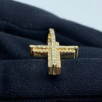 10K Gold Roman Cross Diamond Pendant - additional product view 4