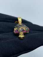 Weed Plant Diamond Pendant - additional product view 4