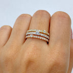 14K Gold Venus Tri-Color Diamond Ring - additional product view 3