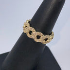 10K Gold Cuban Link Diamond Ring - additional product view 9