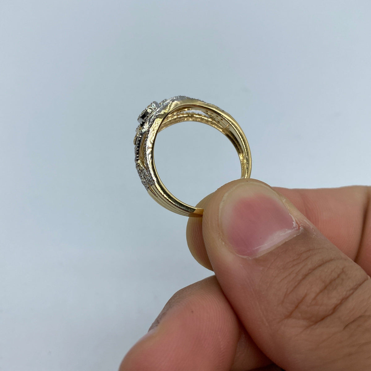 14K Gold Love Cage Diamond Engagement Ring - additional product view 6