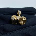 10K Gold Bundles of Cash Diamond Pendant - additional product view 4