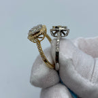 14K Gold Cluster Diamond Engagement Ring - additional product view 6
