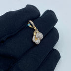 14K Gold Boxing Gloves Diamond Pendant - additional product view 3