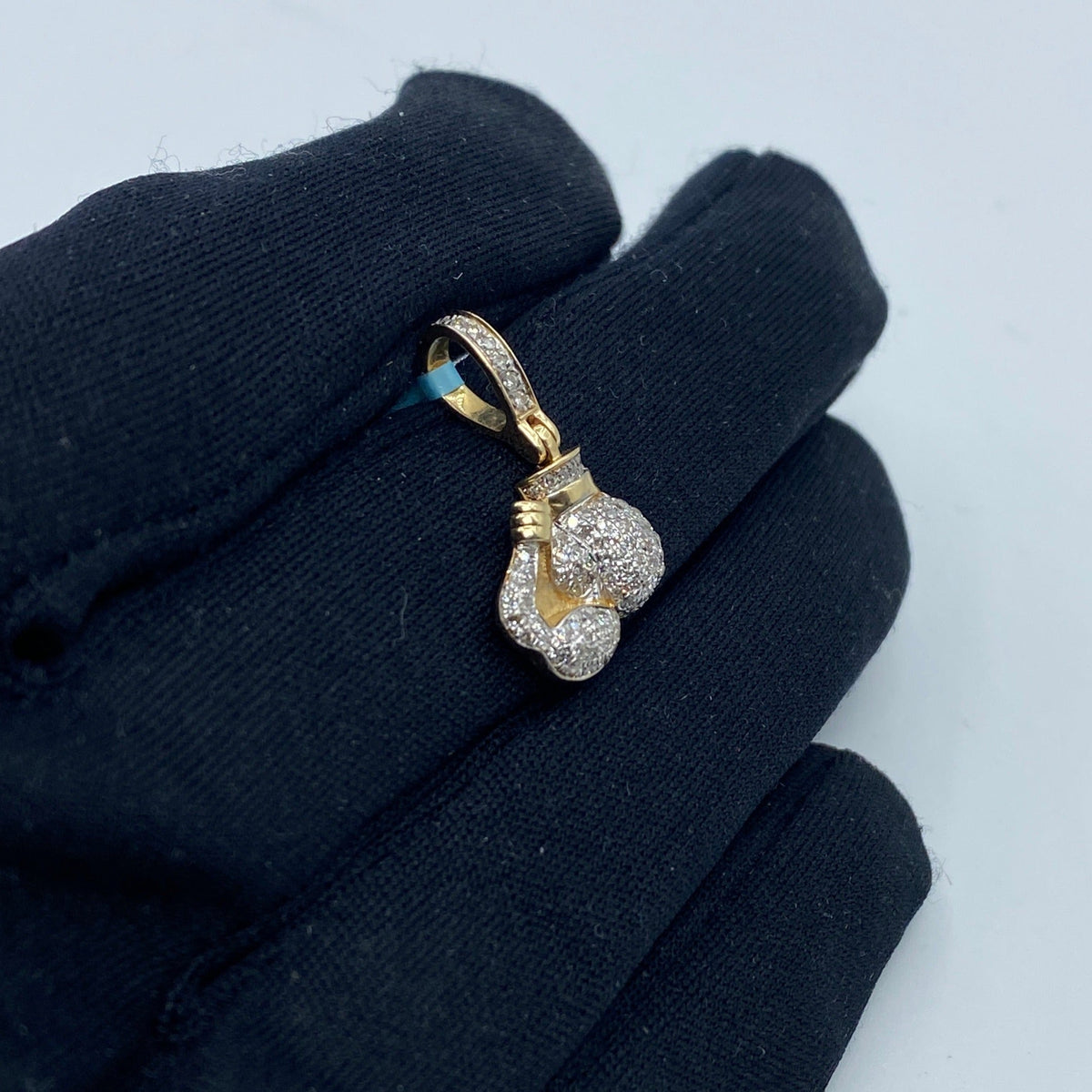 14K Gold Boxing Gloves Diamond Pendant - additional product view 3