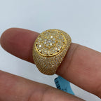 14K Gold Flower Diamond Dome Ring - additional product view 7