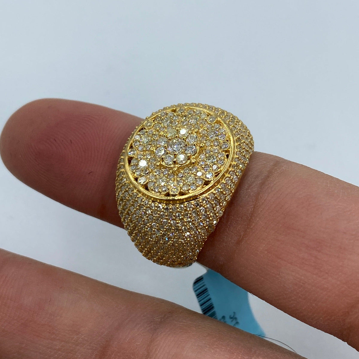 14K Gold Flower Diamond Dome Ring - additional product view 7