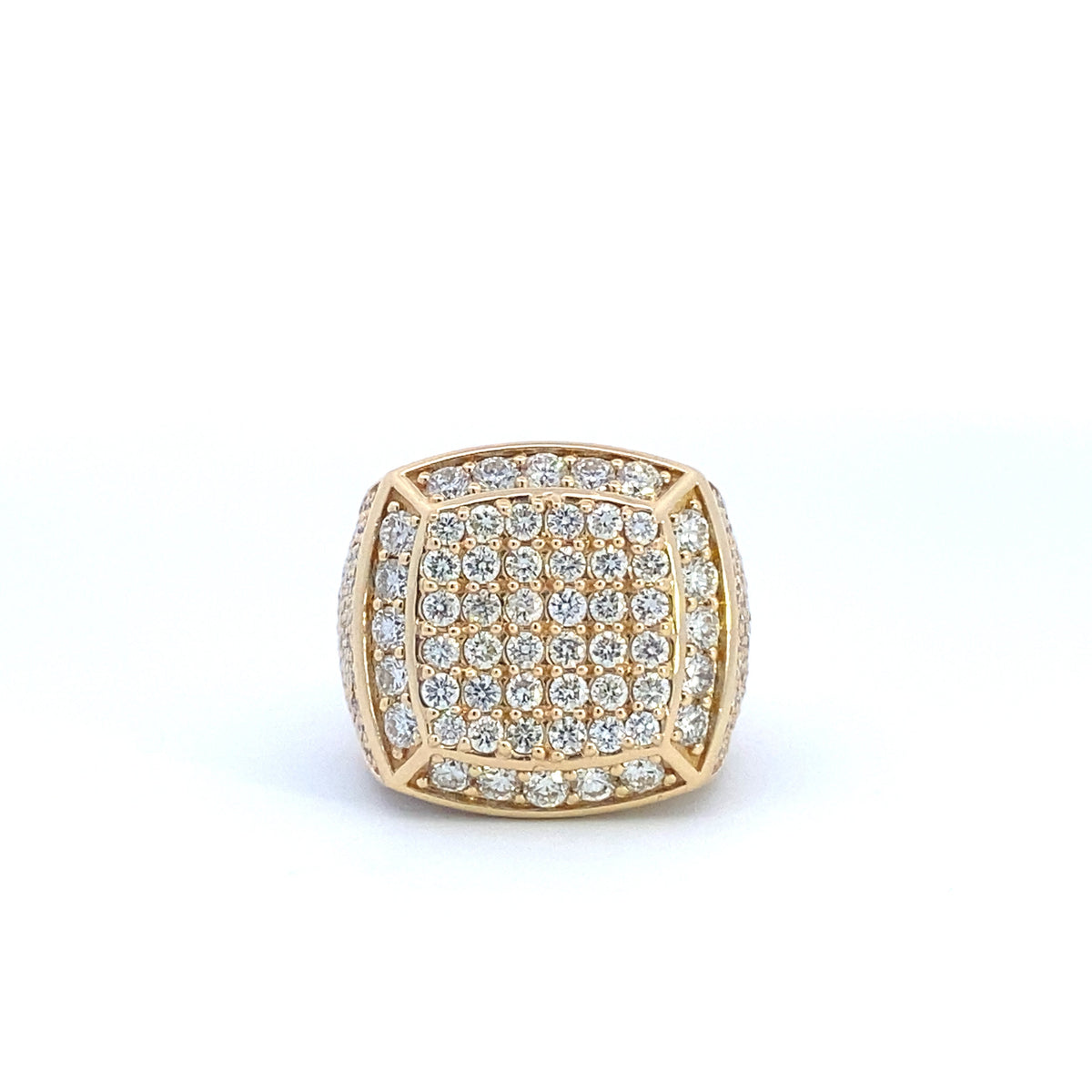 14K Gold Jumbo Square Diamond Ring - additional product view 2