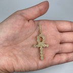 14K Gold Ankh Cross Diamond Pendant - additional product view 4