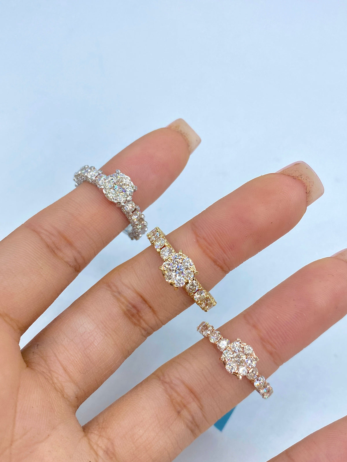 14K Gold Stacked Diamond Ring - additional product view 2