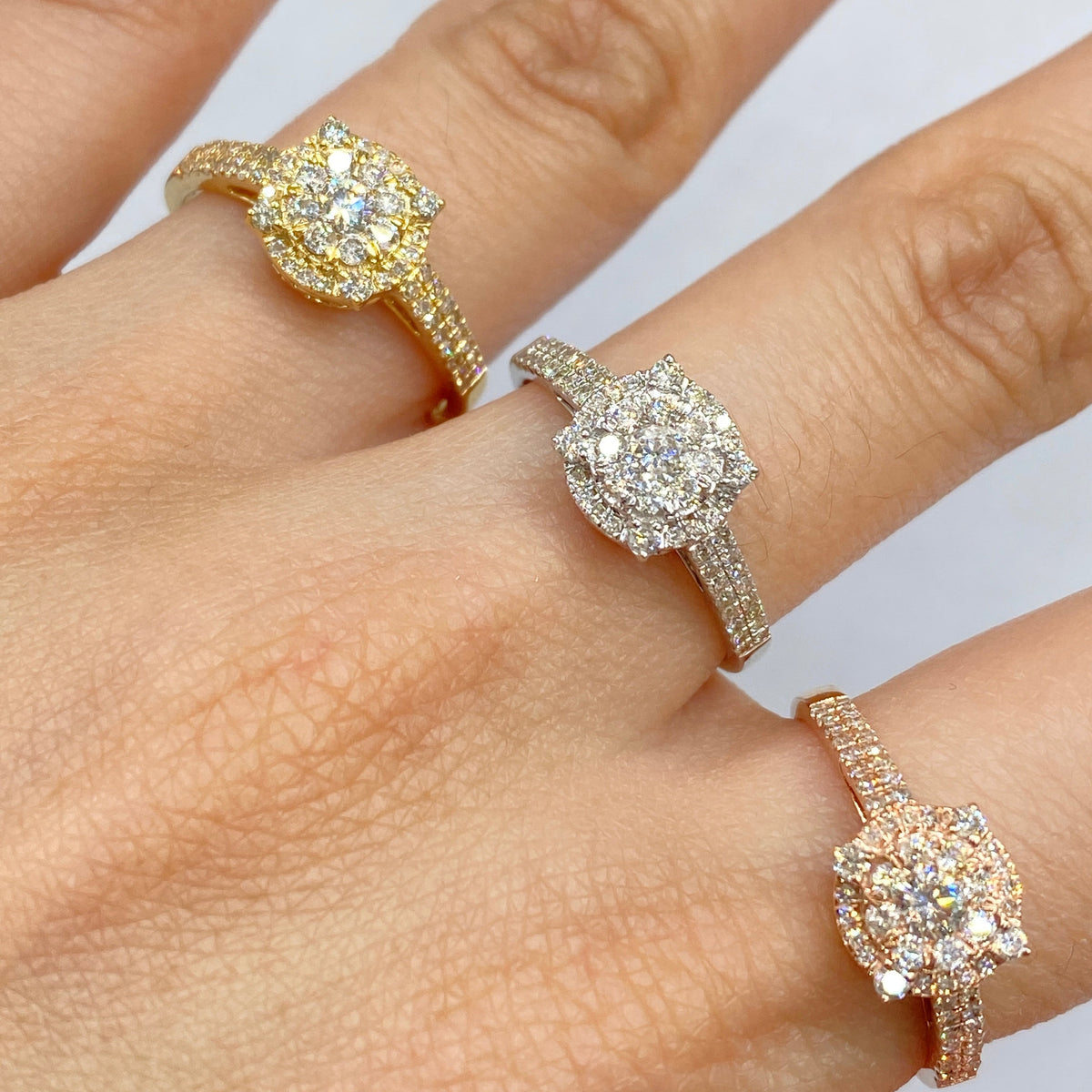 14K Gold Brilliant Circle Diamond Engagement Ring - additional product view 2