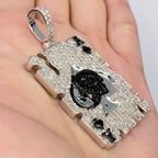 10K Gold Skull Ace of Spades Card Diamond Pendant - additional product view 9
