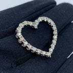 14K Gold Heart Outline Diamond Pendant - additional product view 4