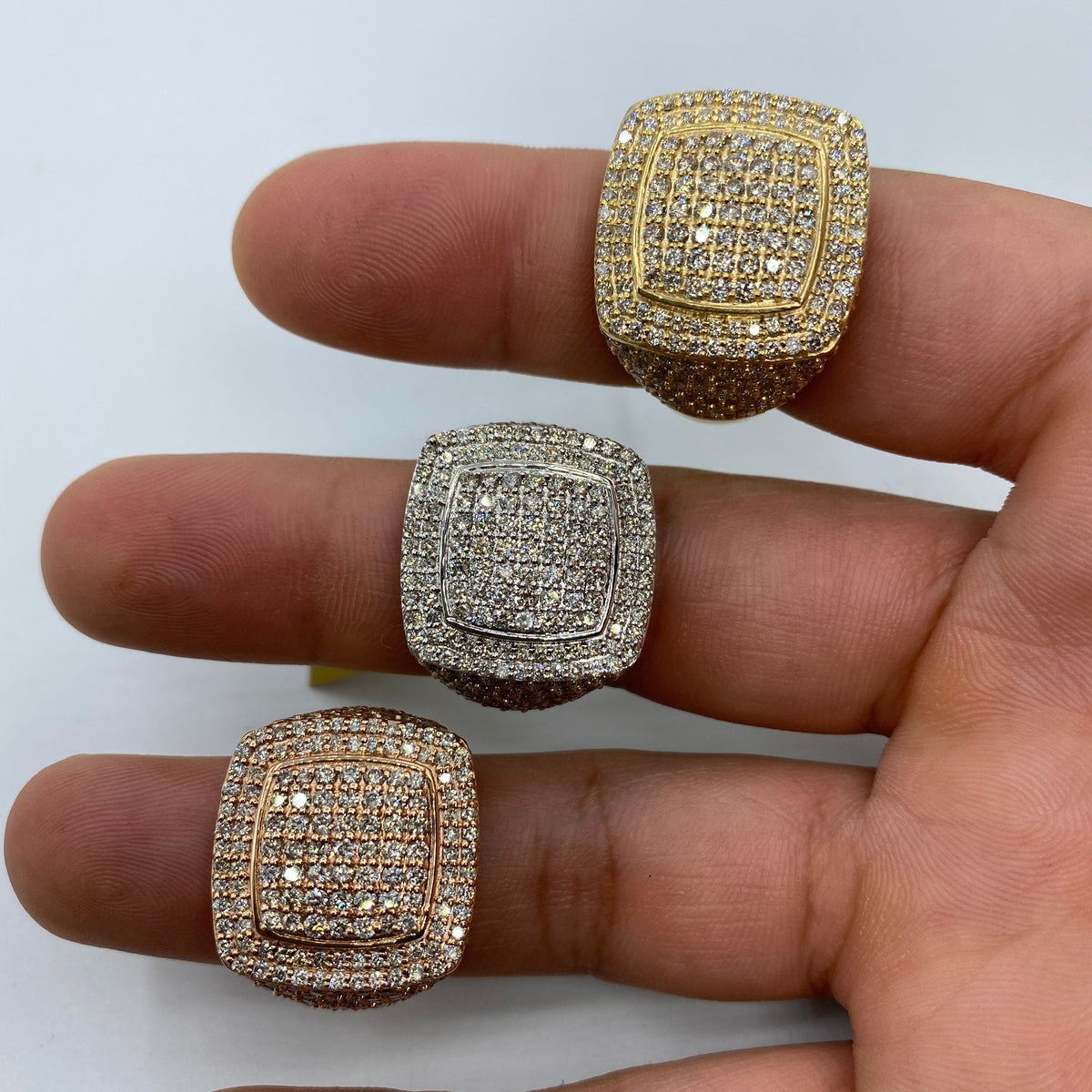 10K Gold Jumbo Square Diamond Ring - main product photo