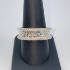 14K Gold 8mm Iced Infinity Diamond Baguette Ring - additional product view 6
