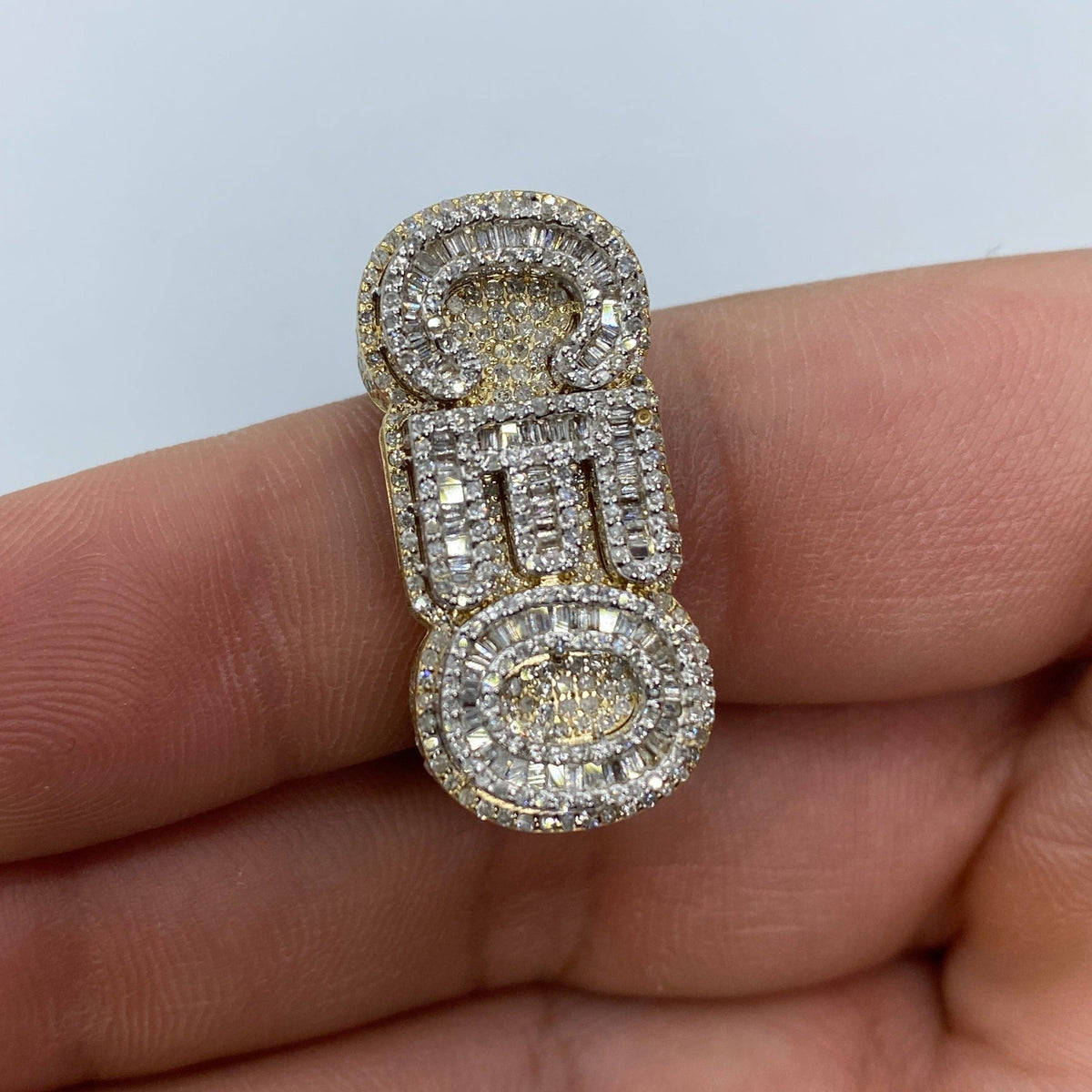 10K Gold/14K CEO Name Plate Diamond Ring - additional product view 7