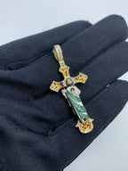 Jesus on Cross Enamel Diamond Pendant - additional product view 3