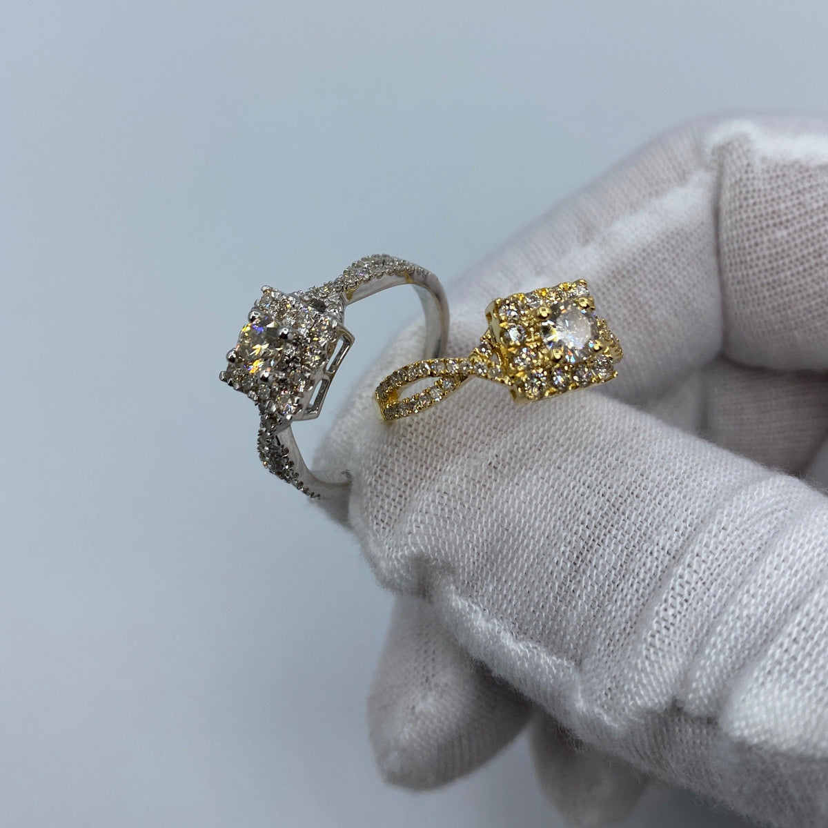 14K Gold Luxe Rectangle Diamond Engagement Ring - main product photo