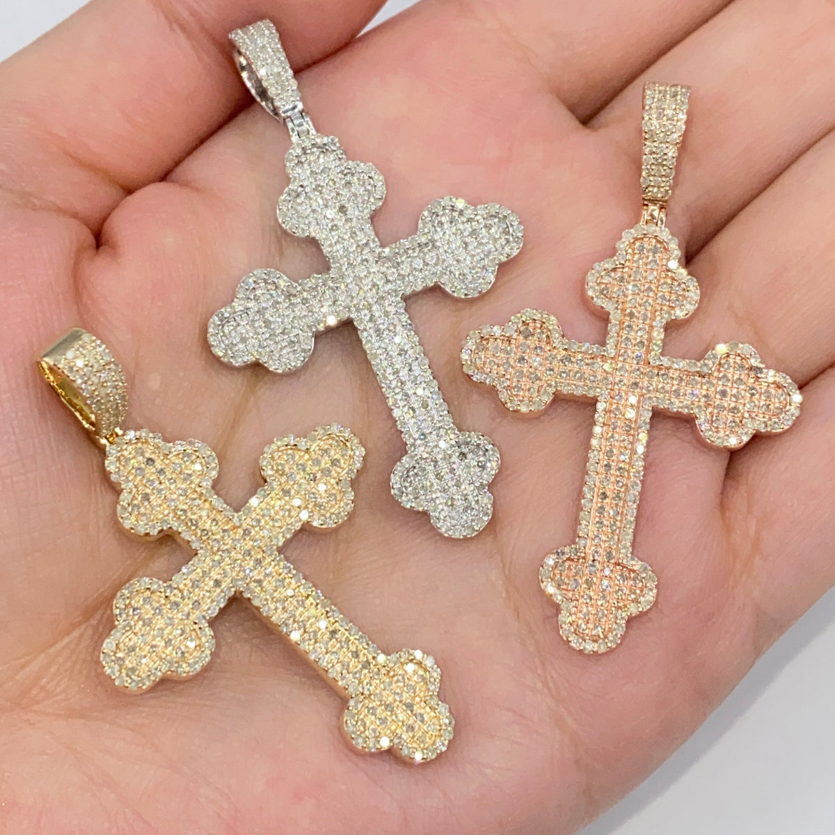 14K Gold Saviour Cross Diamond Pendant - additional product view 2