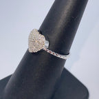 14K Gold Pave Heart Diamond Engagement Ring - additional product view 6