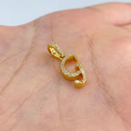 10K Gold Cursive G Initial Diamond Pendant - additional product view 2