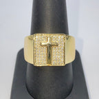 10K Gold Mission Cross Diamond Ring - additional product view 4