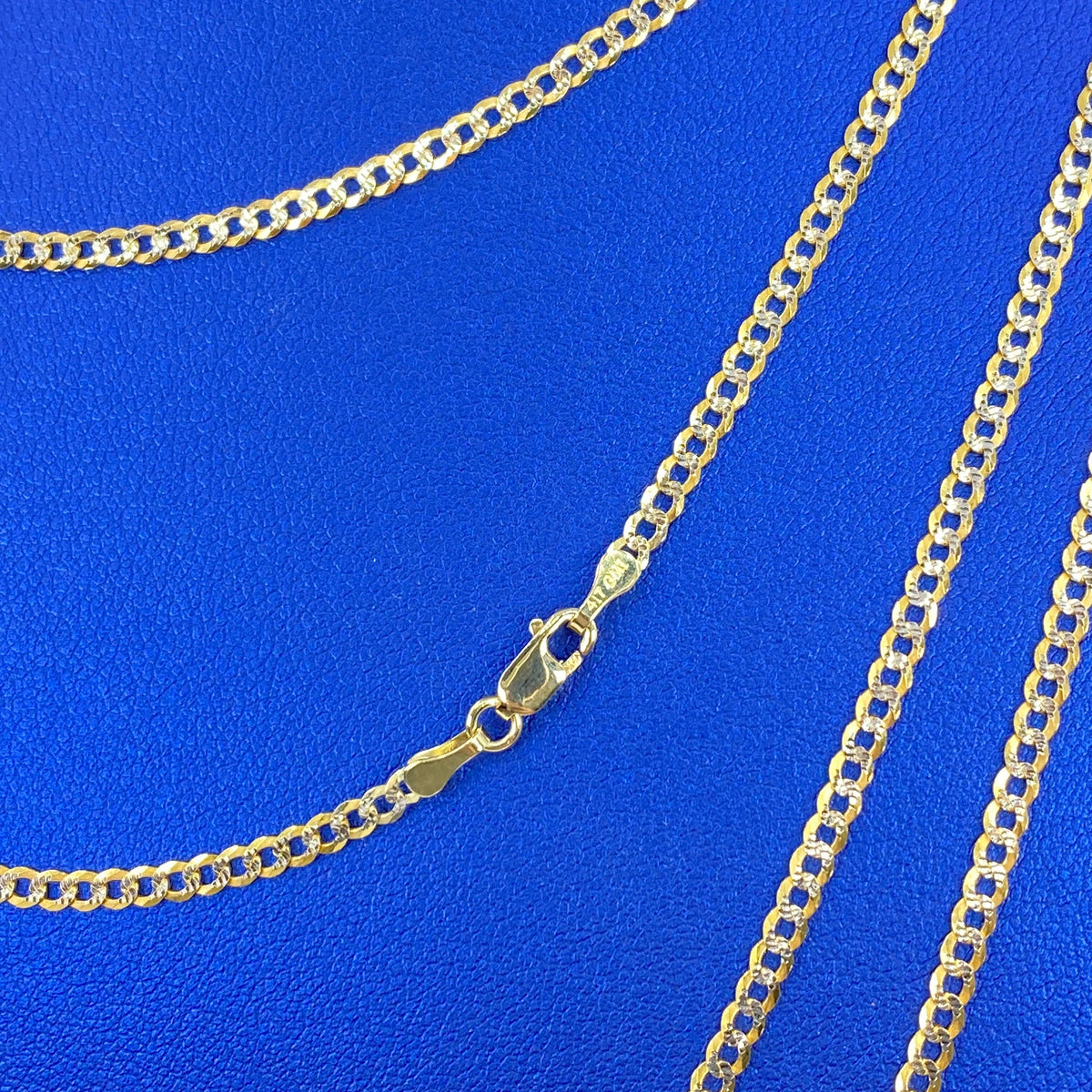 2.8mm Two-Tone Flat Cuban Link Chain 16–24 in - additional product view 3