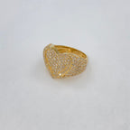 14K Gold Protect Icy Heart Diamond Ring - additional product view 3