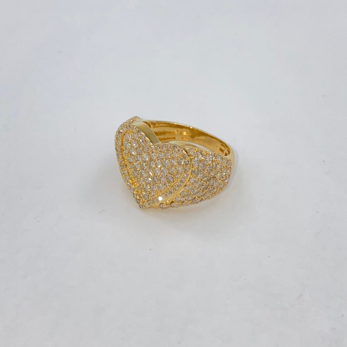 14K Gold Protect Icy Heart Diamond Ring - additional product view 3