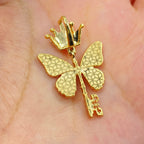 14K Gold Monarchy Butterfly Diamond Pendant - additional product view 6
