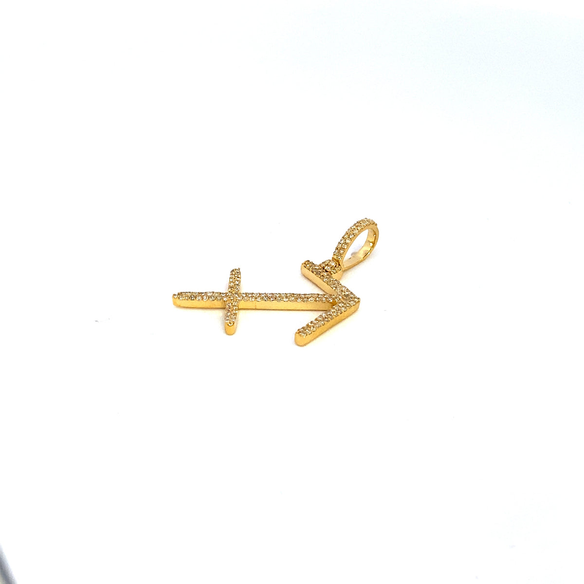 10K Gold Sagittarius Sign Diamond Pendant - additional product view 3