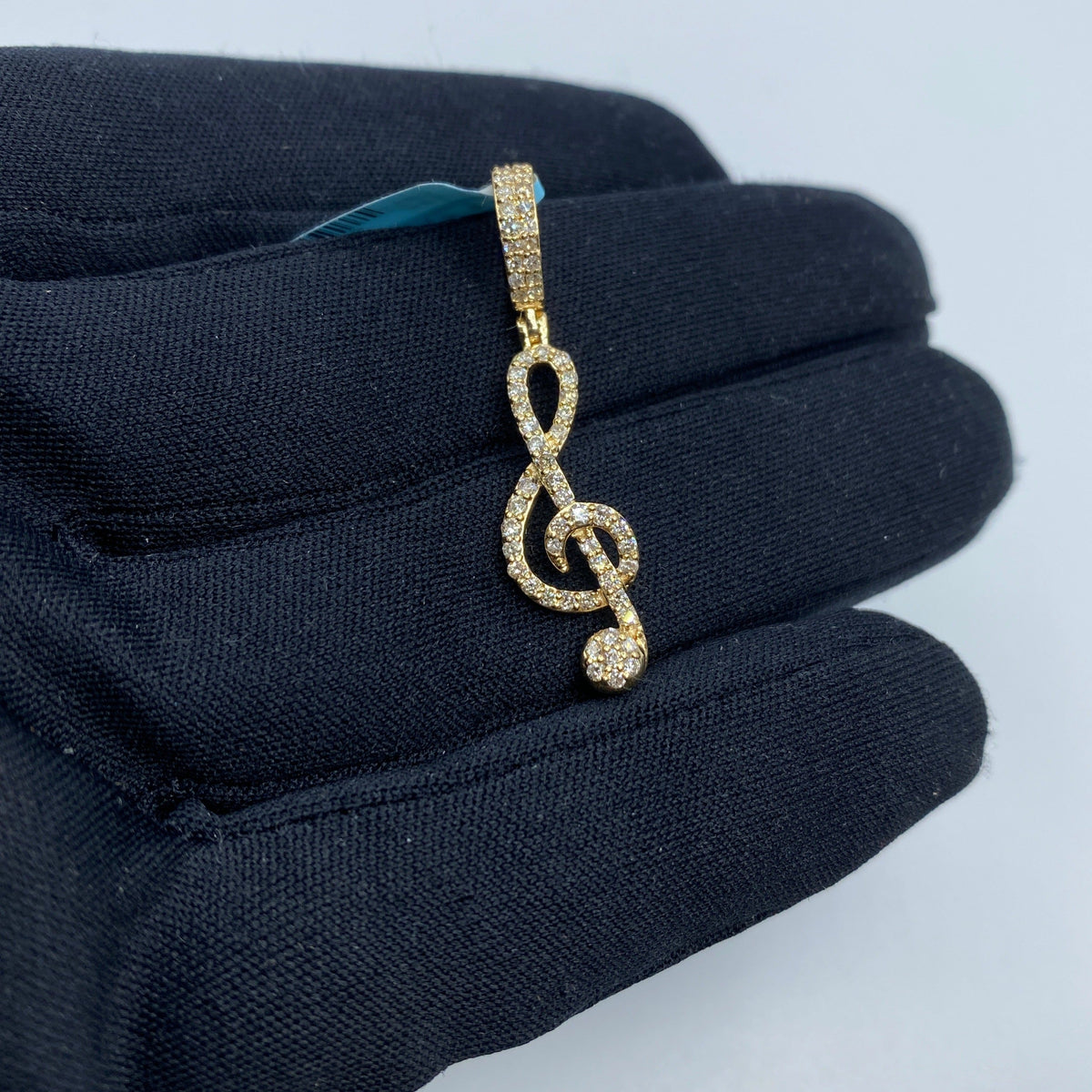14K Gold Music Note Diamond Pendant - additional product view 4