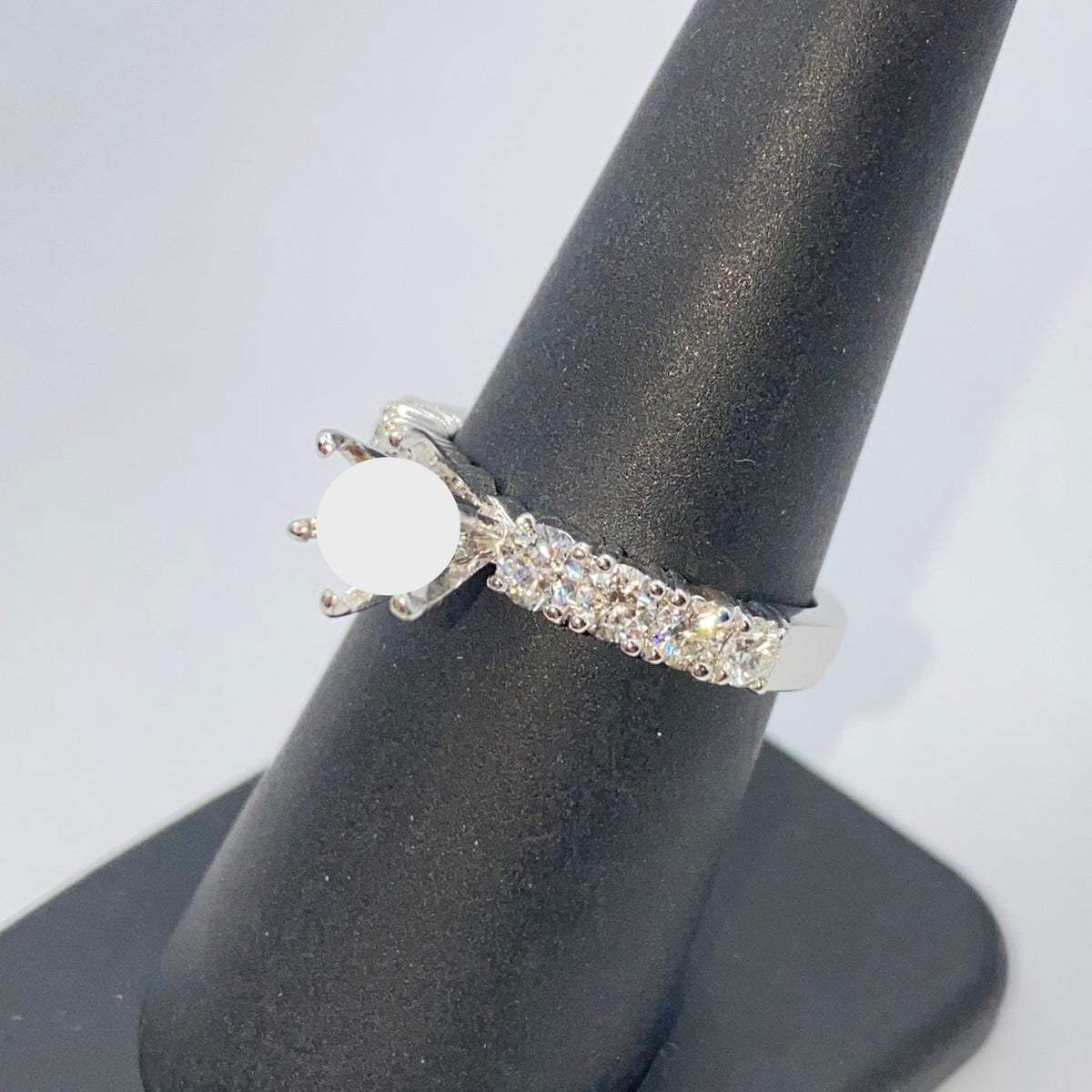14K Gold 8 Stone Diamond Engagement Ring Setting - additional product view 10