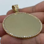 14K Gold Round Picture Pendant - additional product view 3