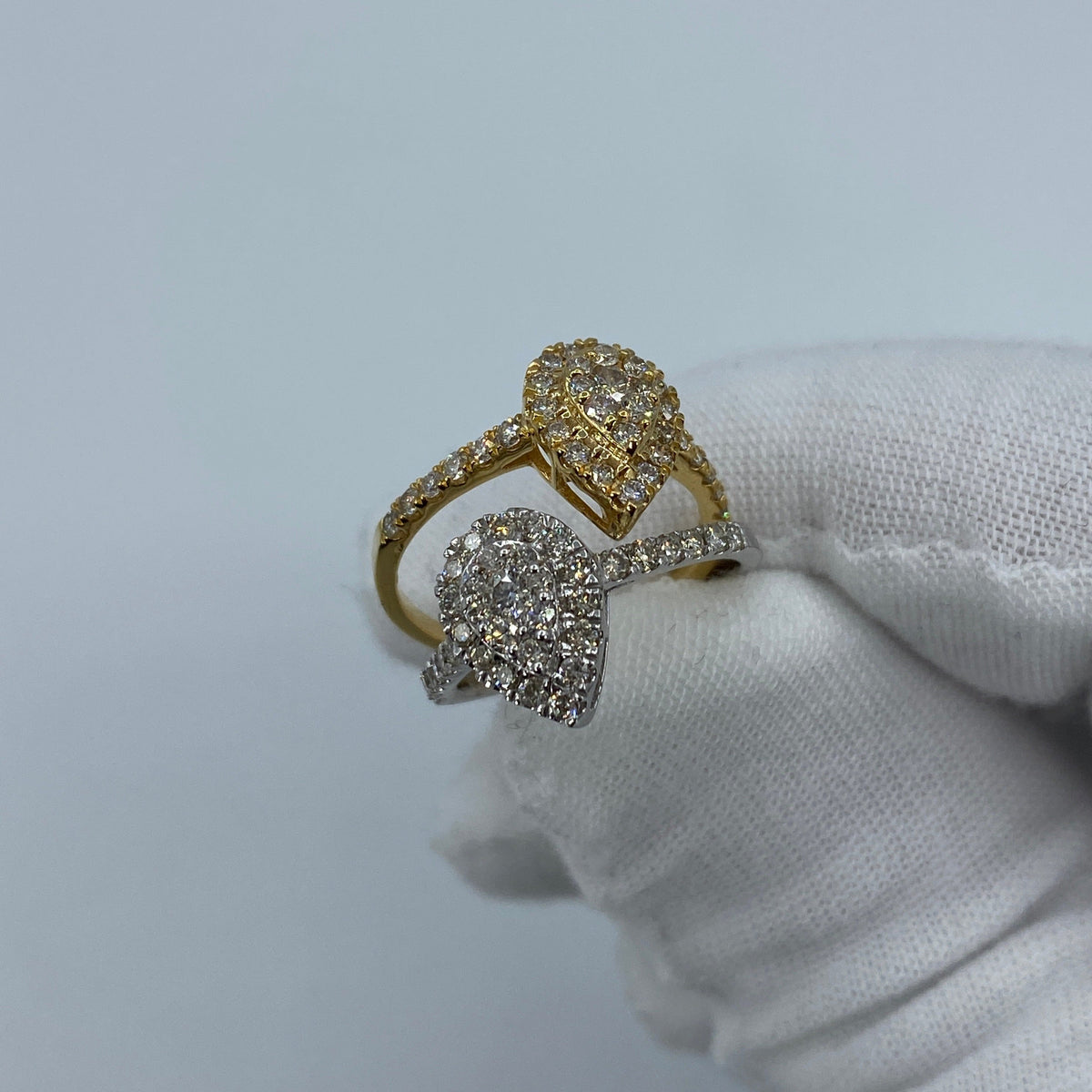 14K Gold Small Pear Shape Diamond Engagement Ring - additional product view 2